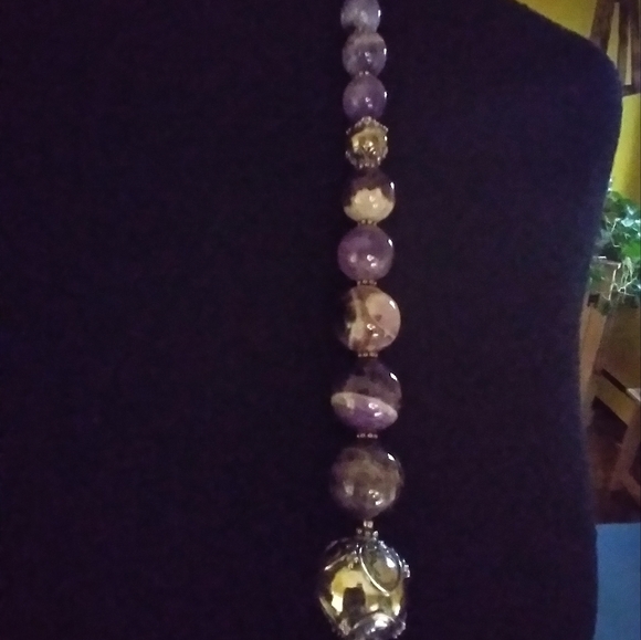 ❤️🎁 925 S/S Chevron Amethyst Graduated 28" Necklace Genuine & Beautiful! 😯 - Picture 4 of 15